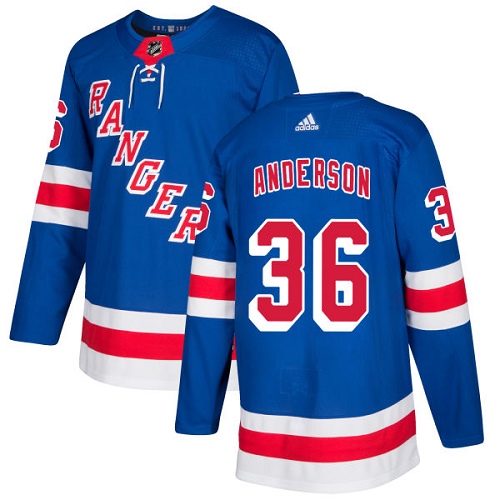 Herren New York Rangers Eishockey Trikot Glenn Anderson #36 Authentic Königsblau Heim